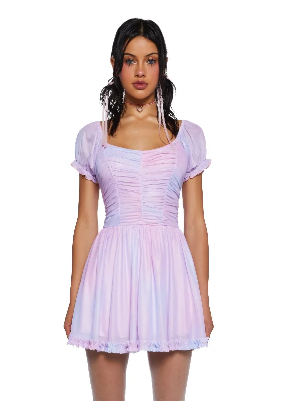 Candy Carousel Mini Dress Trendy Mini Dress with Belt