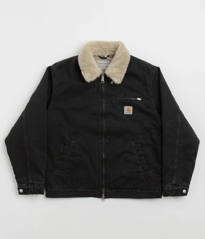 Carhartt Herald Jacket - Black / Wall Ribbed Jacket Pleated Jacket Ruffled Jacket