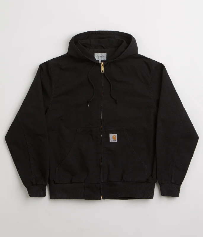 Carhartt OG Active Jacket - Black Rinsed V-Neck Jacket Boat Neck Jacket Square Neck Jacket