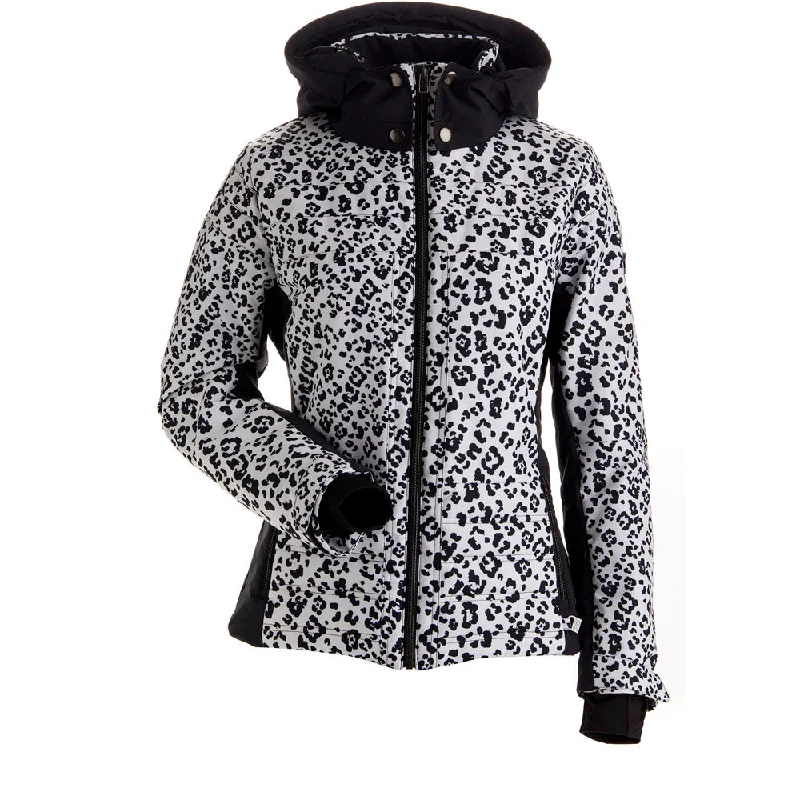 Chamonix Faux Fur Print Ski Jacket - Womens Zippered Jacket Buttoned Jacket Snapped Jacket