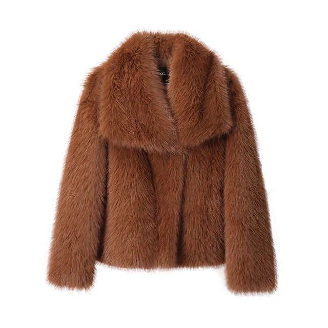 brown fur coat