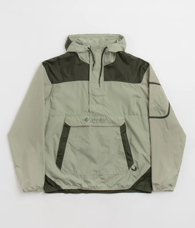 Columbia Challenger II Windbreaker Jacket - Safari / Greenscape V-Neck Jacket Boat Neck Jacket Square Neck Jacket