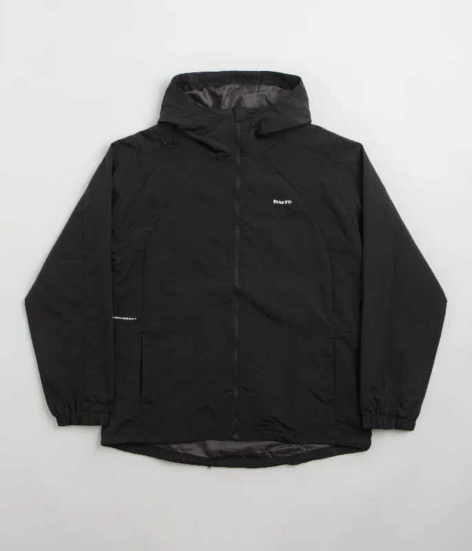 HUF Set Shell Jacket - Blackout Tiered Jacket Buttoned Jacket Zippered Jacket