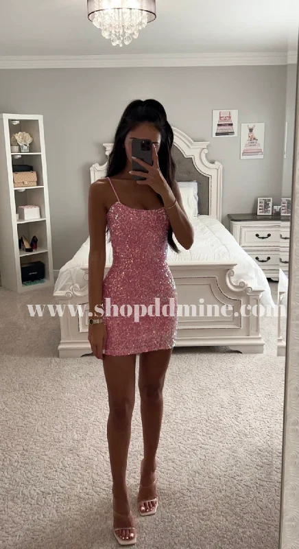 Juliette Mini Dress - Pink Multi Comfortable Shift Mini Dress