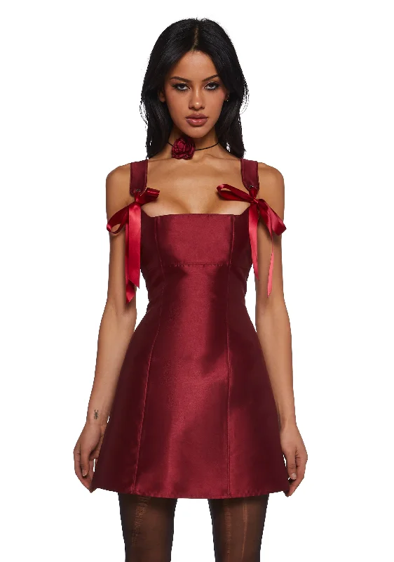 Pixie Stardust Mini Dress - Burgundy Trendy Tie-Dye Mini Dress