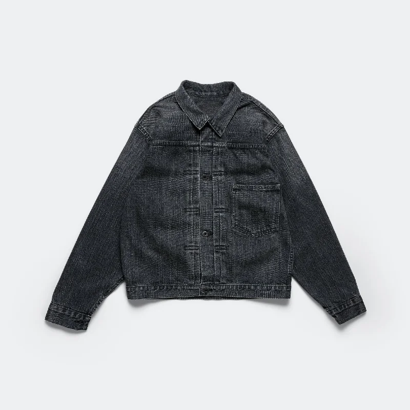 WWII Type1 Denim Jacket - Black Denim Jacket Leather Jacket Suede Jacket