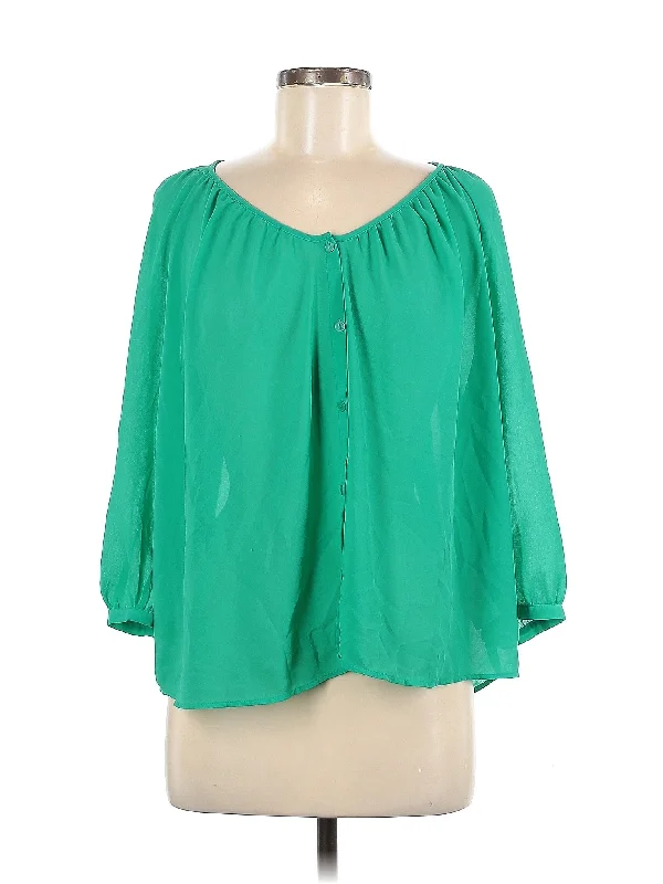 3/4 Sleeve Blouse Wrap Front Blouse