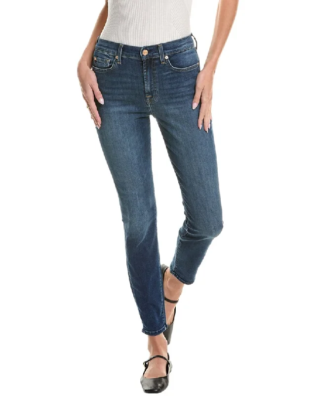 7 For All Mankind High-Waist Gwenevere Cambridge Skinny Jean Fashionable Straight Fit Denim