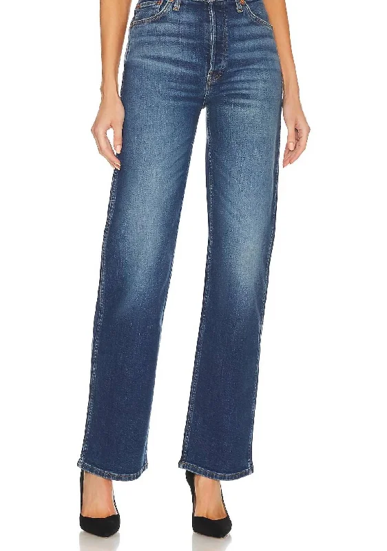 90's High Rise Loose Jean In Jetty Classic Blue Denim Jeans