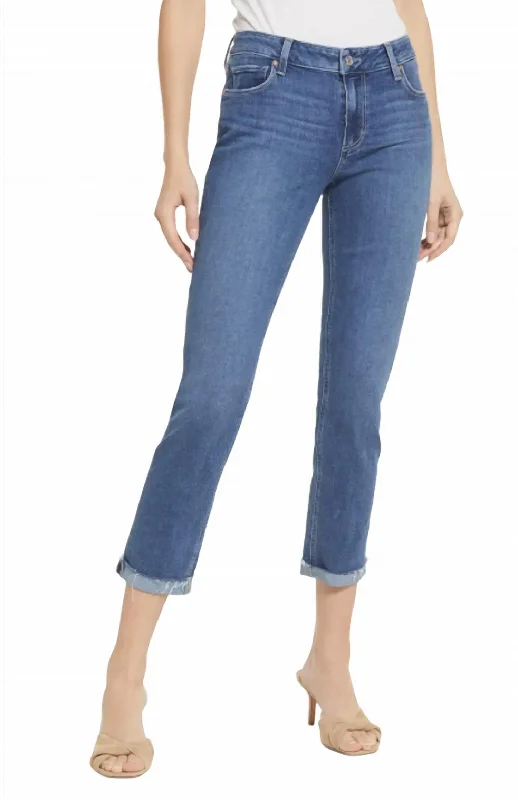 Brigitte Raw Hem Cuff Jeans In Antwerp Trendy Patchwork Denim Jeans