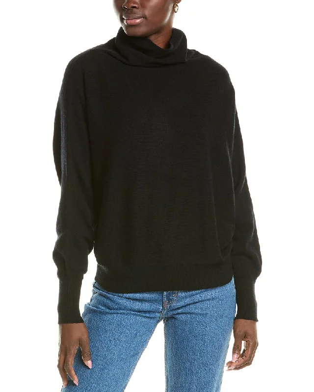 Brodie Cashmere Wool & Cashmere-Blend High Neck Slouchy Bat Jumper Boxy Sweater Fitted Sweater A-Line