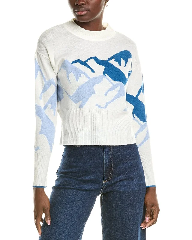 Brodie Cashmere Wool & Cashmere-Blend Mountain Roll Neck Jumper Solid Print Embellished