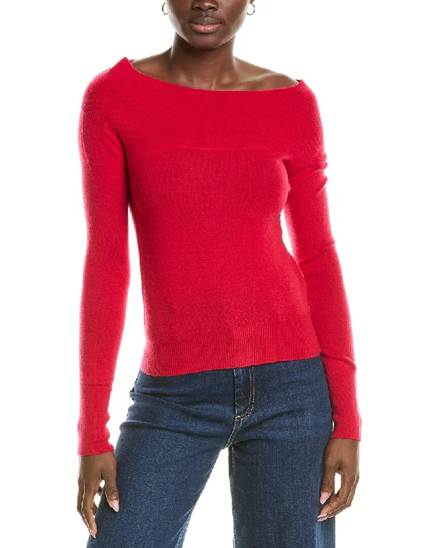 Brodie Cashmere Wool & Cashmere-Blend Off The Shoulder Jumper Nylon Fabric Polyester Fabric Spandex Fabric