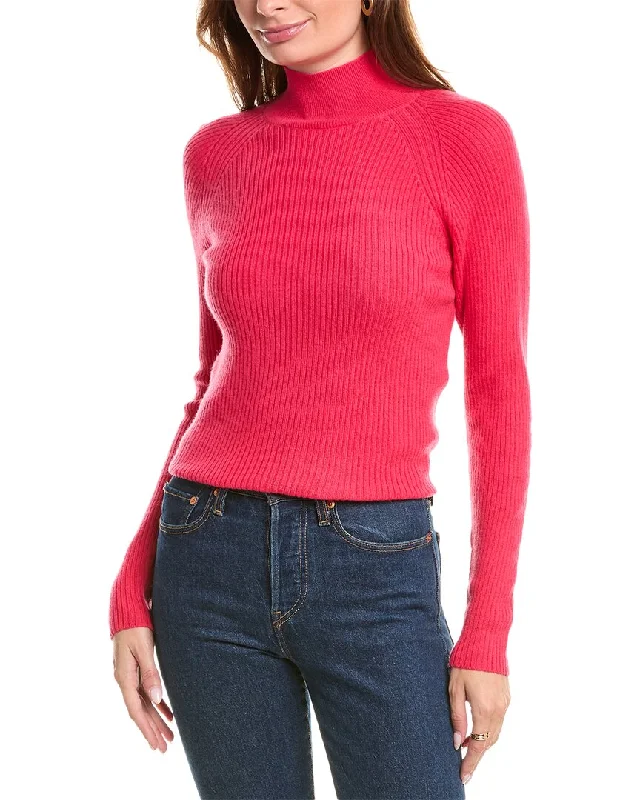 Brodie Cashmere Wool & Cashmere-Blend Skinny Mock Neck Jumper Layered Multi-layer Single Layer