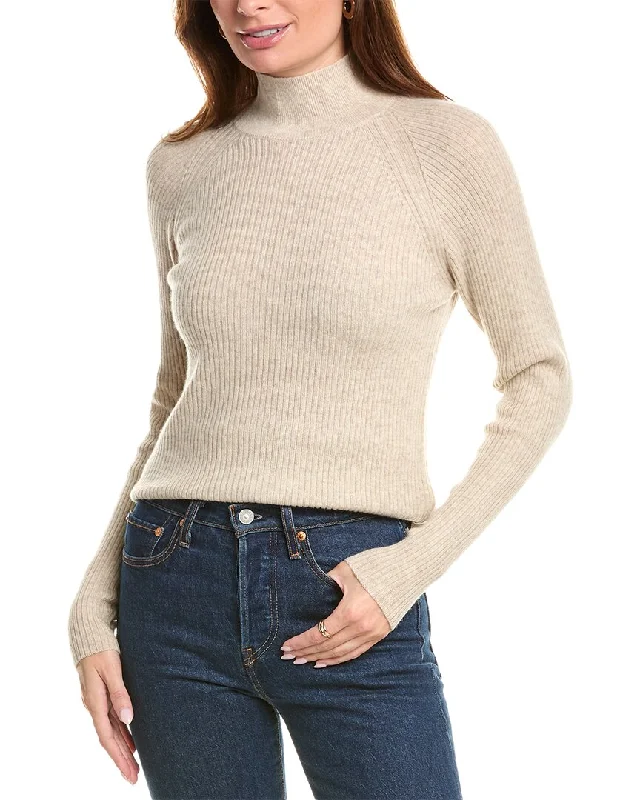 Brodie Cashmere Wool & Cashmere-Blend Skinny Mock Neck Jumper Transparent Opaque Sheer