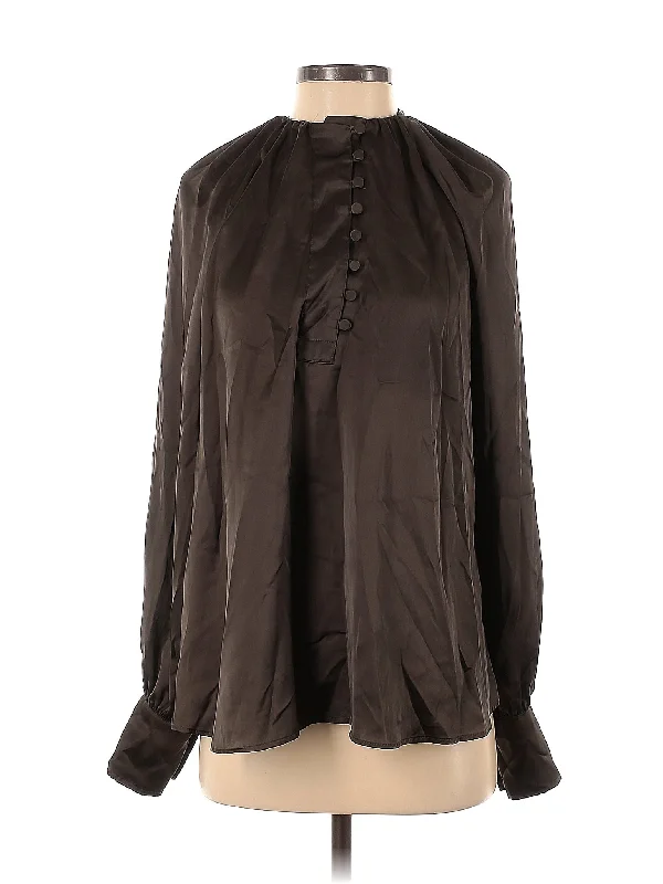 Long Sleeve Blouse Polished Work Blouse