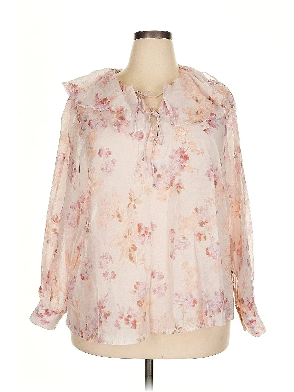 Long Sleeve Blouse Airy Cotton Blouse