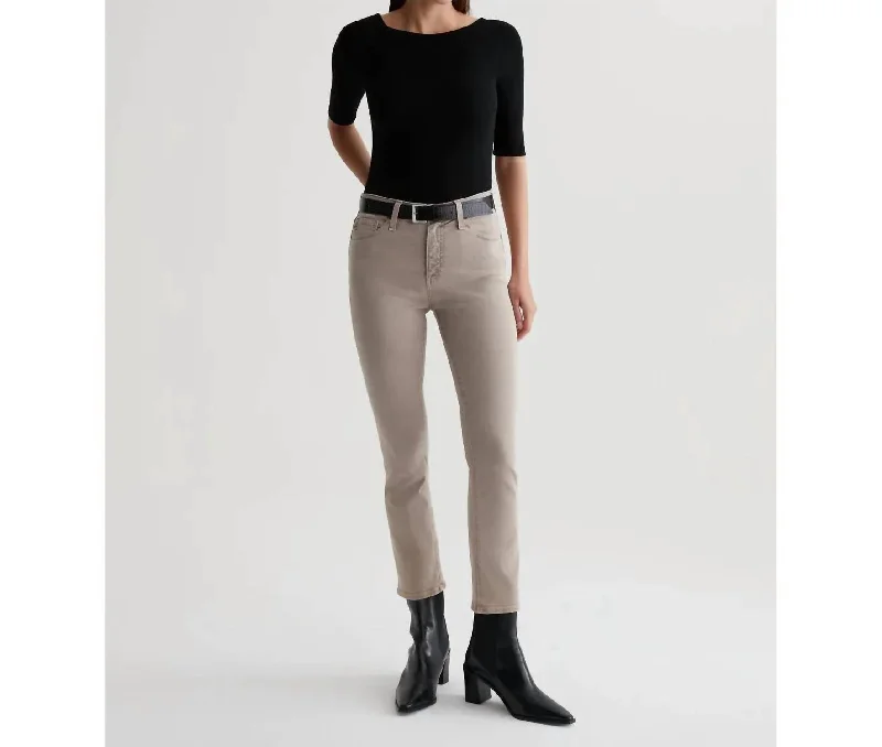 Mari Crop Jeans In Sulphur Desert Taupe Classic Black Denim Jeans