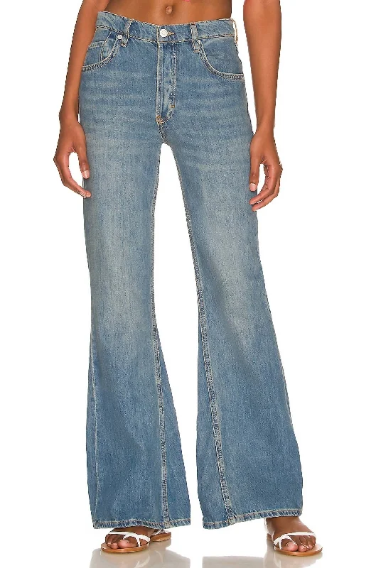 New Dawn Flare Jean In Belgrade Blue Chic Cropped Jeans