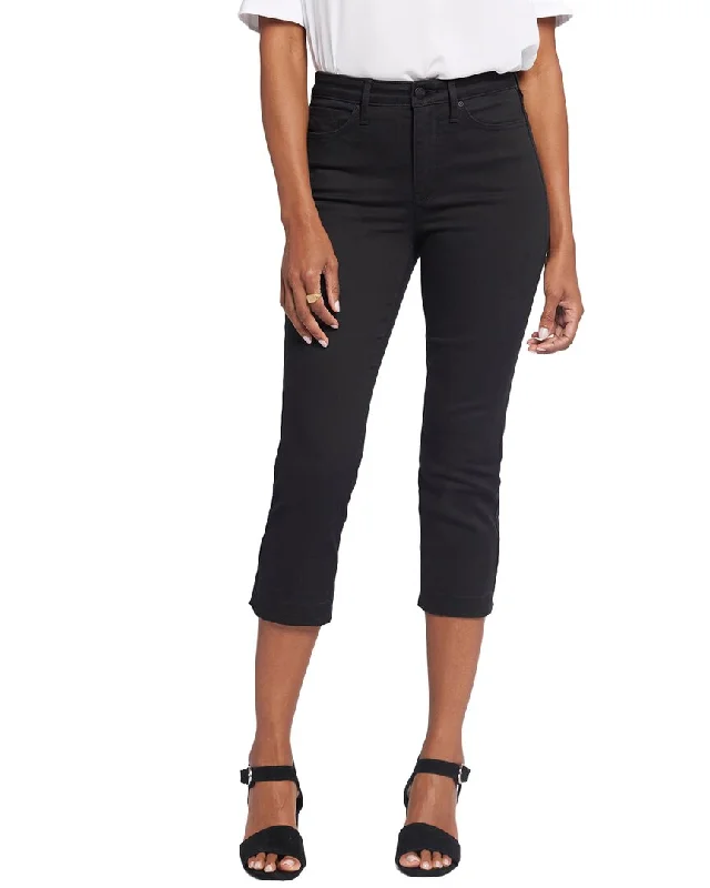 NYDJ Chloe Black Capri Jean Comfortable Dark Wash Jeans