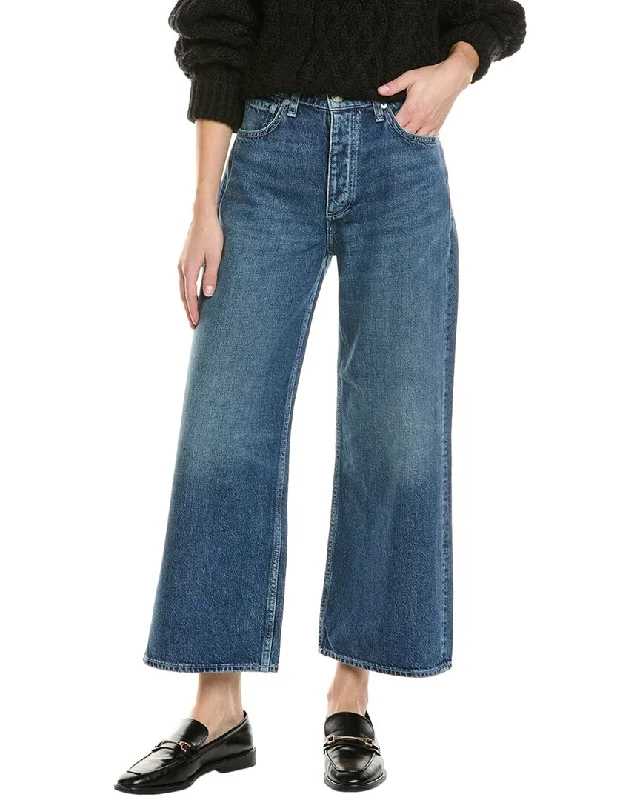 rag & bone Andi Corso High-Rise Wide Leg Jean Casual Wide-Legged Denim Jeans