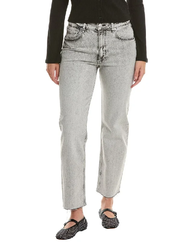 rag & bone Harlow Glacier Straight Jean Chic Double Waistband Jeans