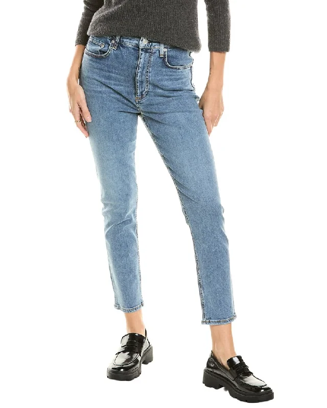 rag & bone Nina Lola High-Rise Ankle Skinny Jean Chic Cropped Jeans