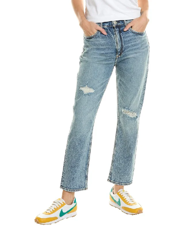 rag & bone Wren Everly Straight Jean Stylish Acid-Wash Jeans