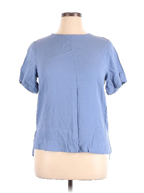 Short Sleeve Blouse Pastel Color Blouse