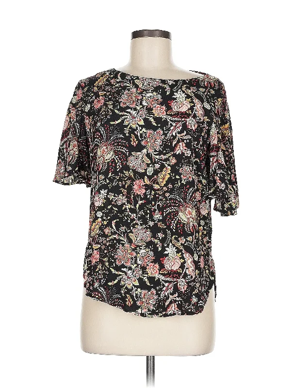 Short Sleeve Blouse Elegant Silk Blouse