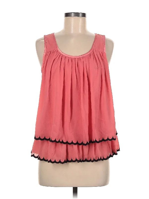 Sleeveless Blouse Feminine Ruffle Blouse