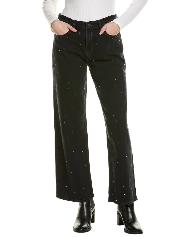 Triarchy Ms. Miley Stardust Loved Black Baggy Jean Trendy Layered Pocket Jeans