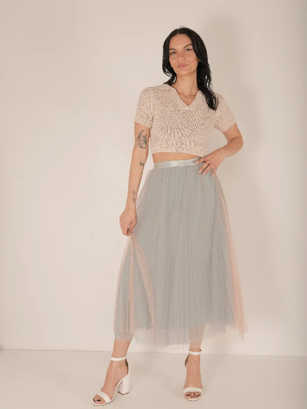 Allison Pleated Tulle Skirt summer skirt style