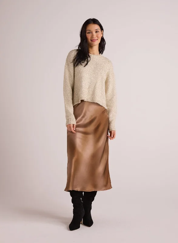 Nora Midi Bias Skirt - Gold Gradient Print lace skirt feminine