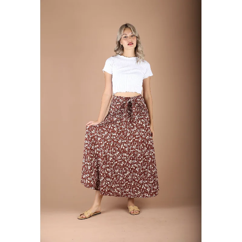 Daisy Women's Bohemian Skirt in Brown SK0033 130001 02 corduroy skirt textured