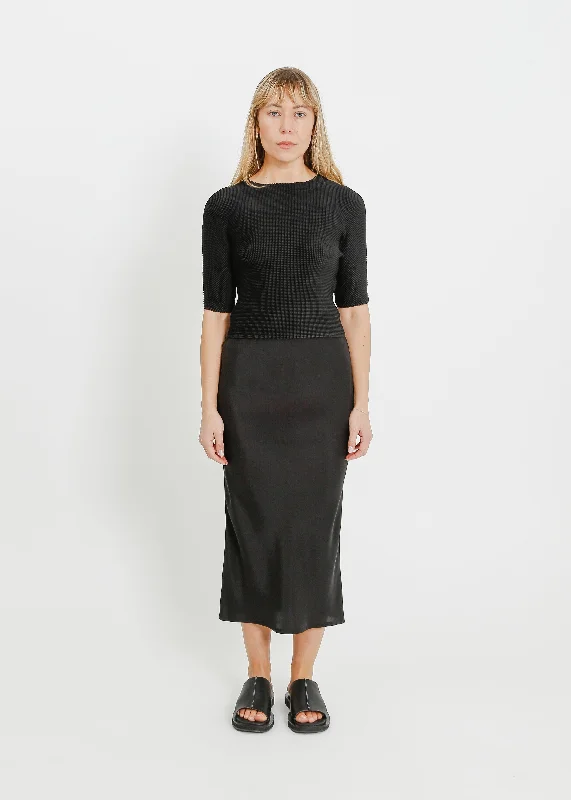 GEORGIA SKIRT / ONYX cashmere skirt fine