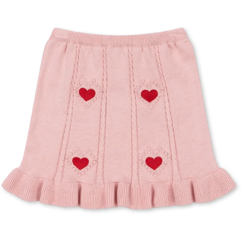 Konges Sløjd Silver Pink Soleil Knit Skirt Gots midi skirt versatile