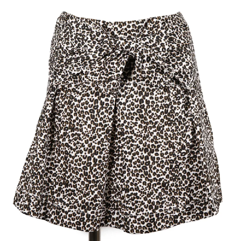 Louis Vuitton Leopard Ribbon Cotton Skirt spandex blend skirt