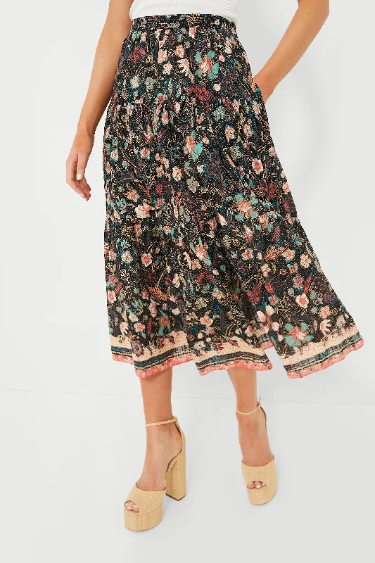 Obsidian Botanica Cambrie Skirt high slit skirt