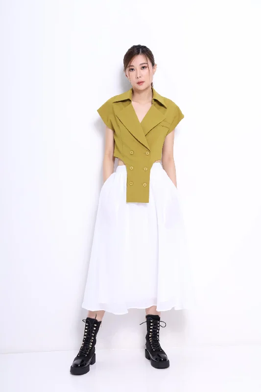 Opal A-line Midaxi SKirt wool skirt breathable