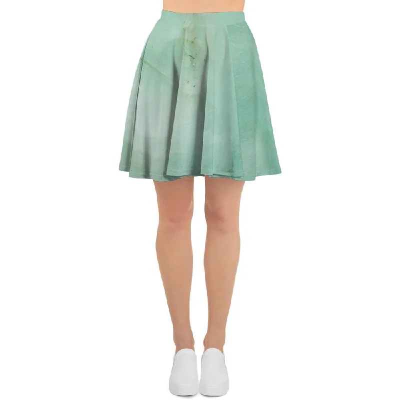 Teal Marble Women's Skirt corduroy skirt cozy